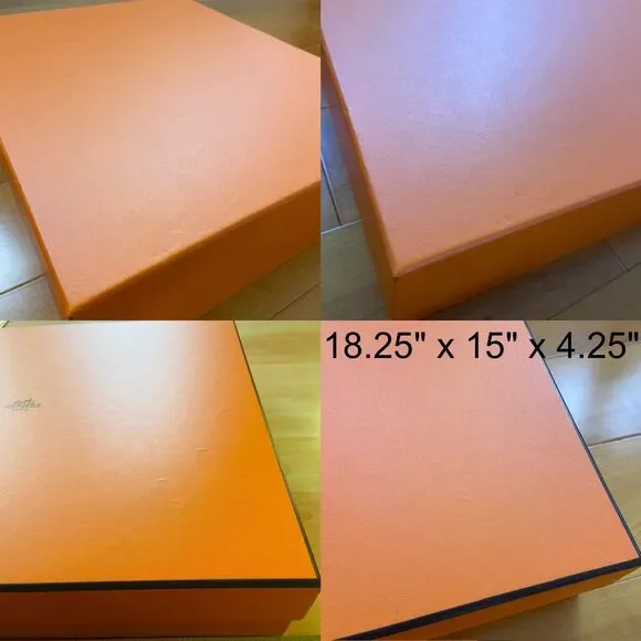 Hermes Gift Box - Large Box w/ Ribbon {EMPTY BOX} (18.25 x 15 x 4.25)